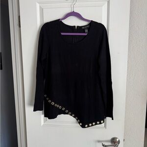 INC, blk, gold tone grommets, gentle wear